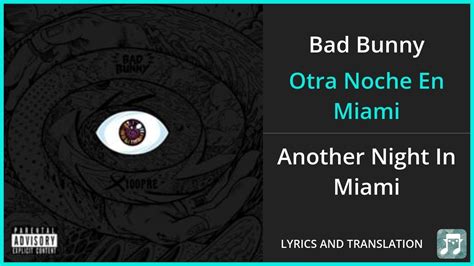 Otra Noche en Miami lyrics translation in English 